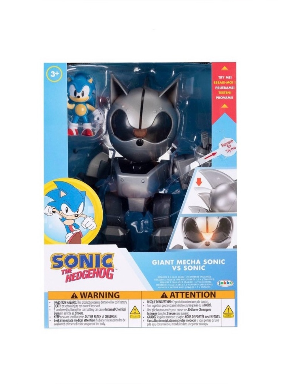 NIB. SONIC Giant Mecha Sonic vs. Sonic Action Figure